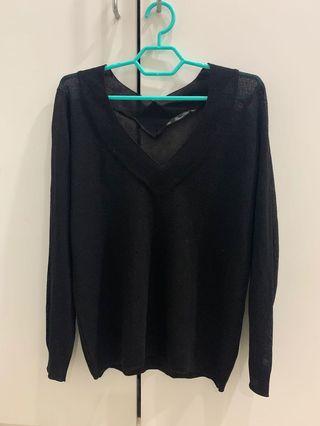 Zara Black Knit Top
