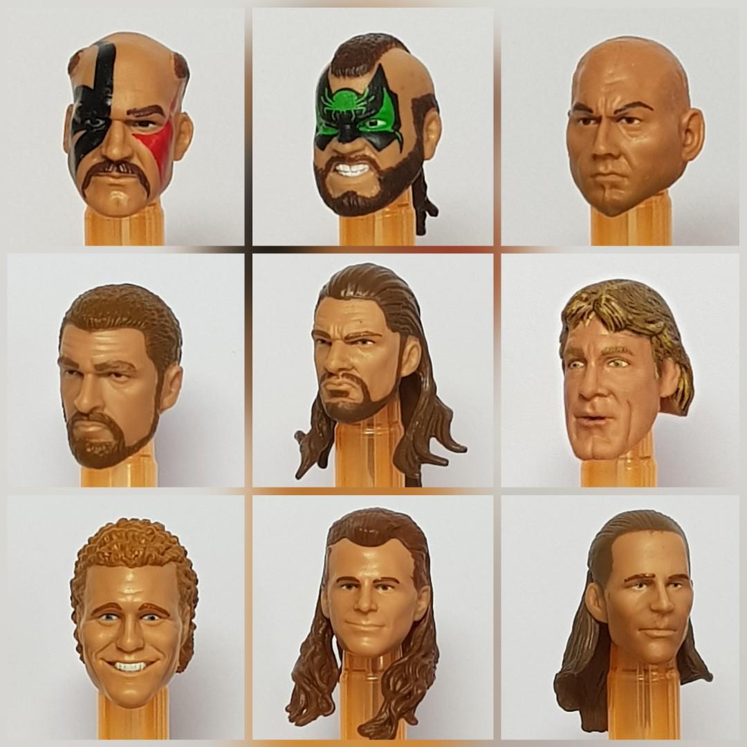 42 Head Sculpts to Choose From for Mattel WWE Elite Basic wrestling