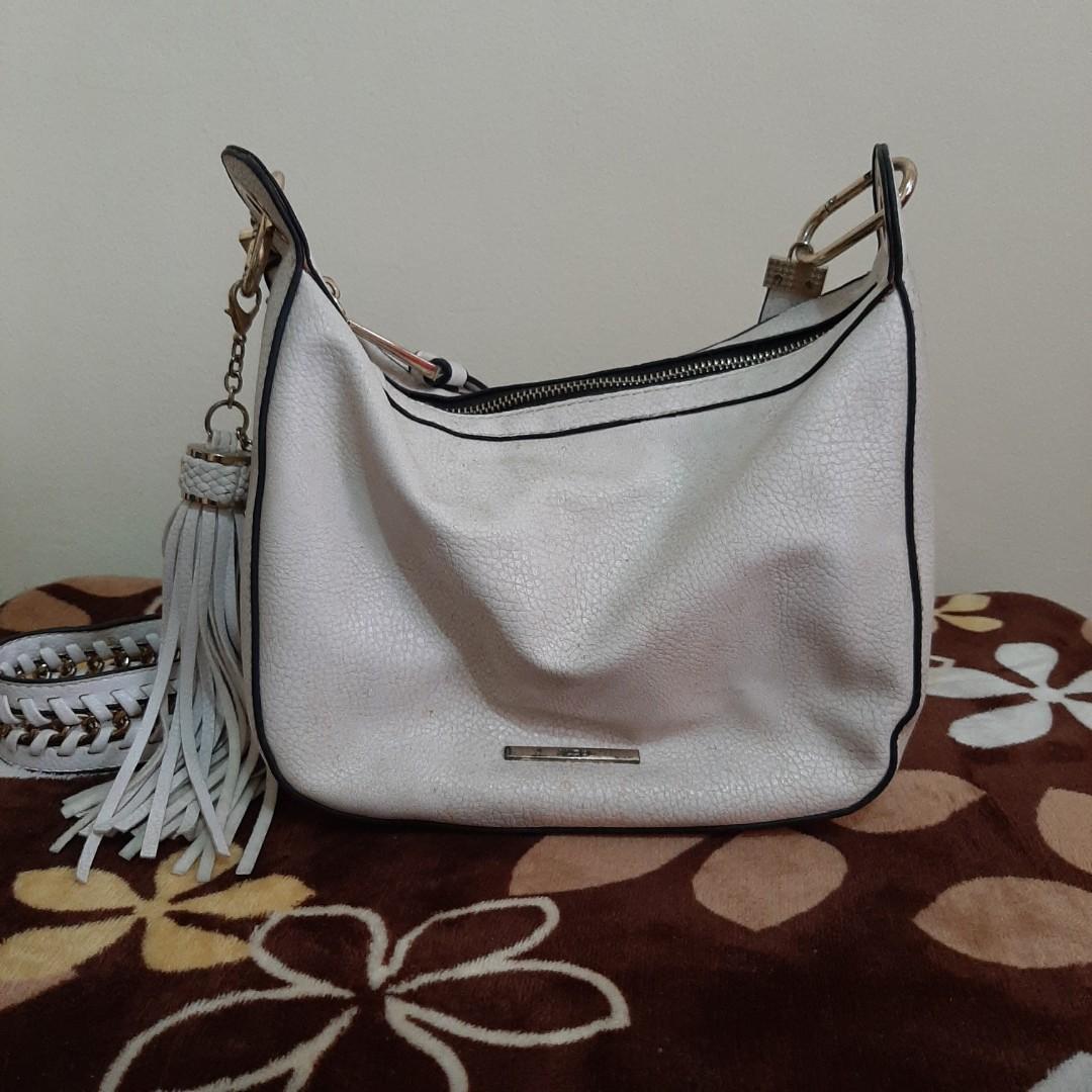 Aldo White Sling Bag On Carousell