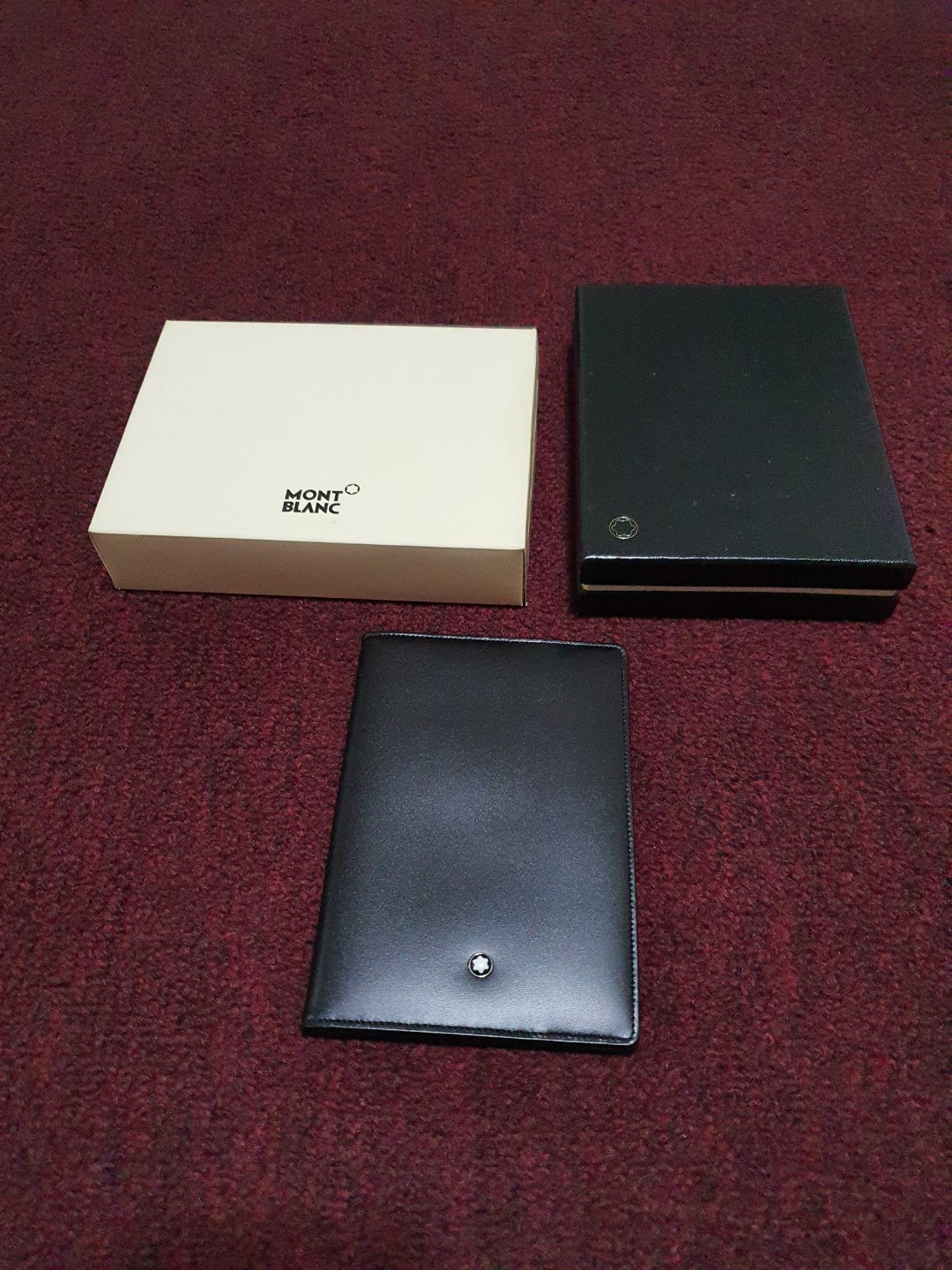 Authentic Mont Blanc Leather Passport Holder, Men's Fashion, Watches