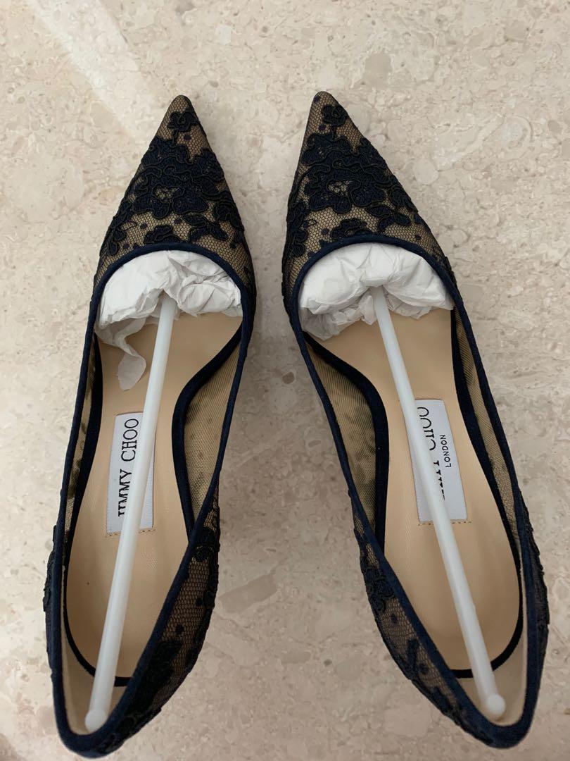 BNIB Jimmy Choo love 85 black lace heels Women s Fashion