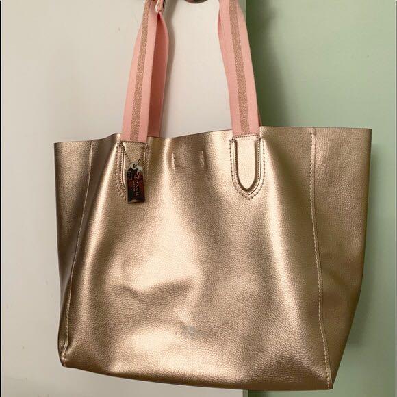 Coach Rose Gold Leather Tote