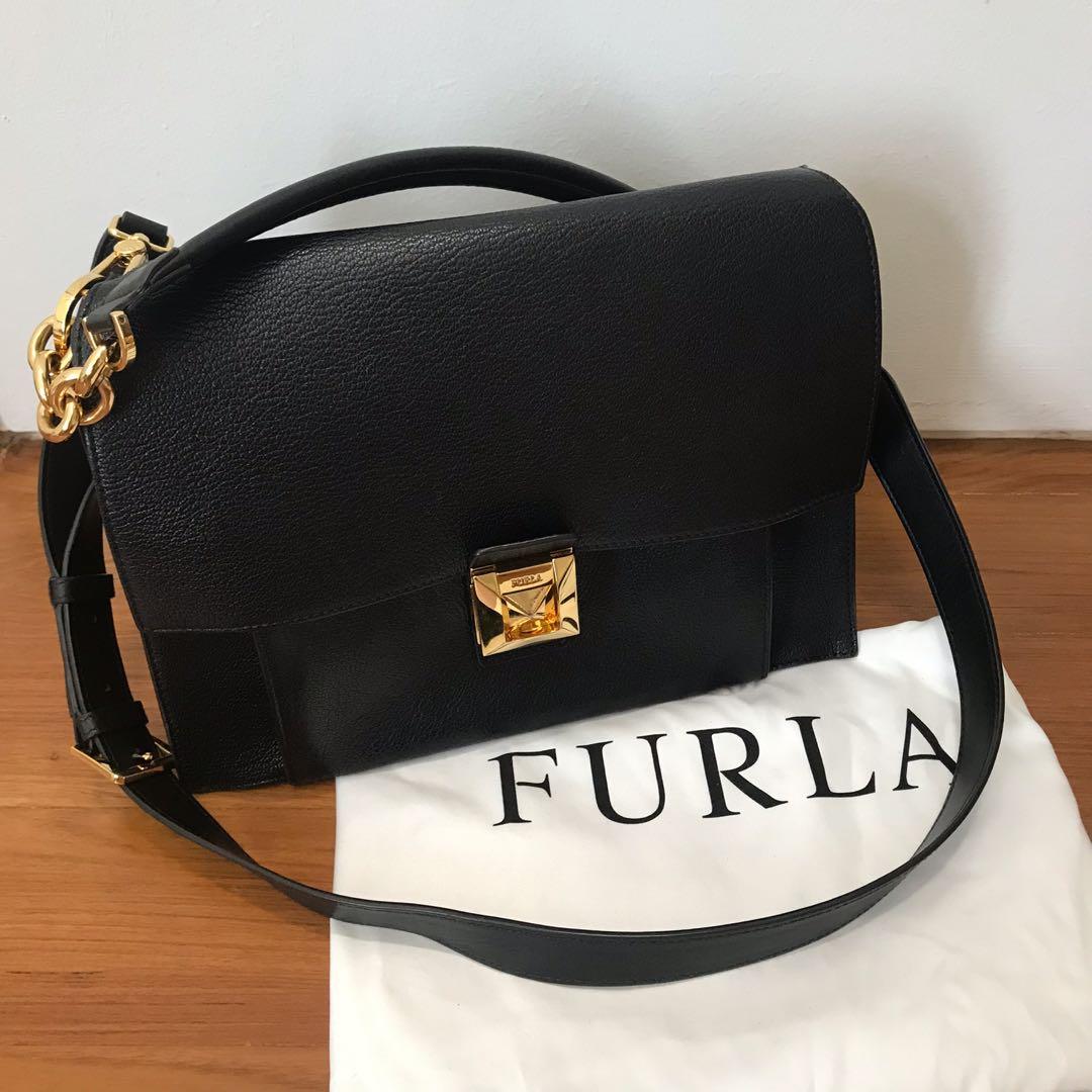 Furla Diva Bag Medium Black Luxury Bags Wallets Handbags On Carousell