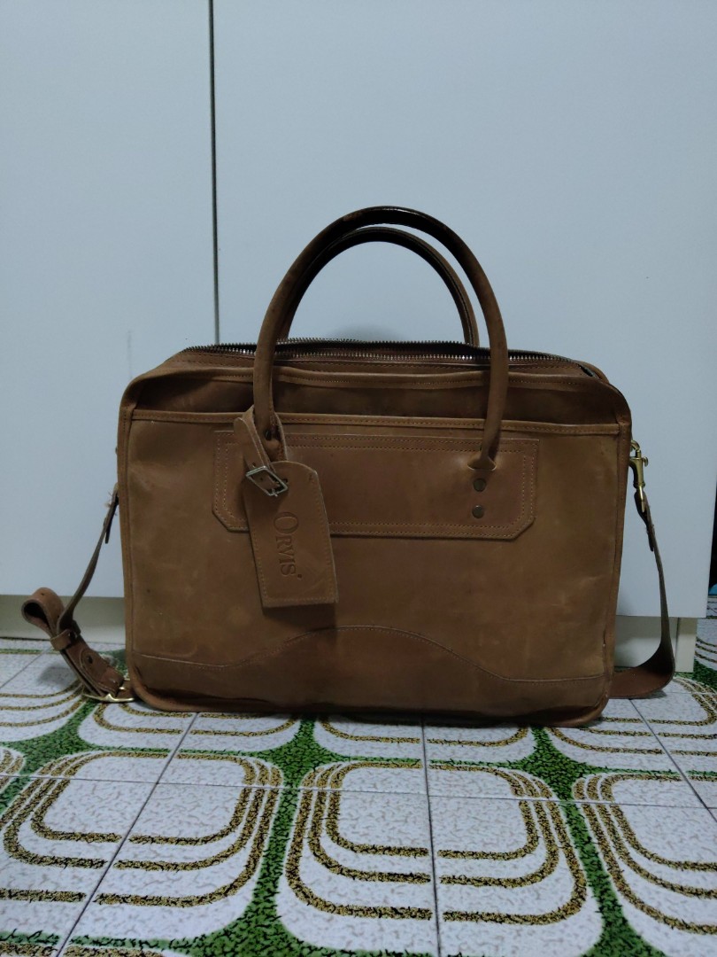 orvis leather bag