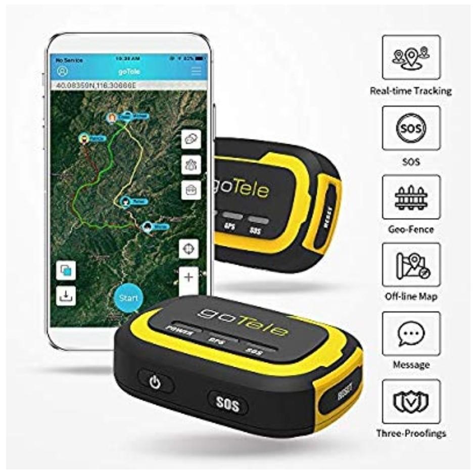 goTele GPS Tracker No Monthly Fee No Network Required Mini Portable Off grid Real Time GPS Tracking Device for Outdoor Hiking Hunting Kids and Pets