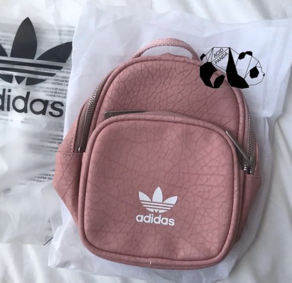 adidas pink leather backpack