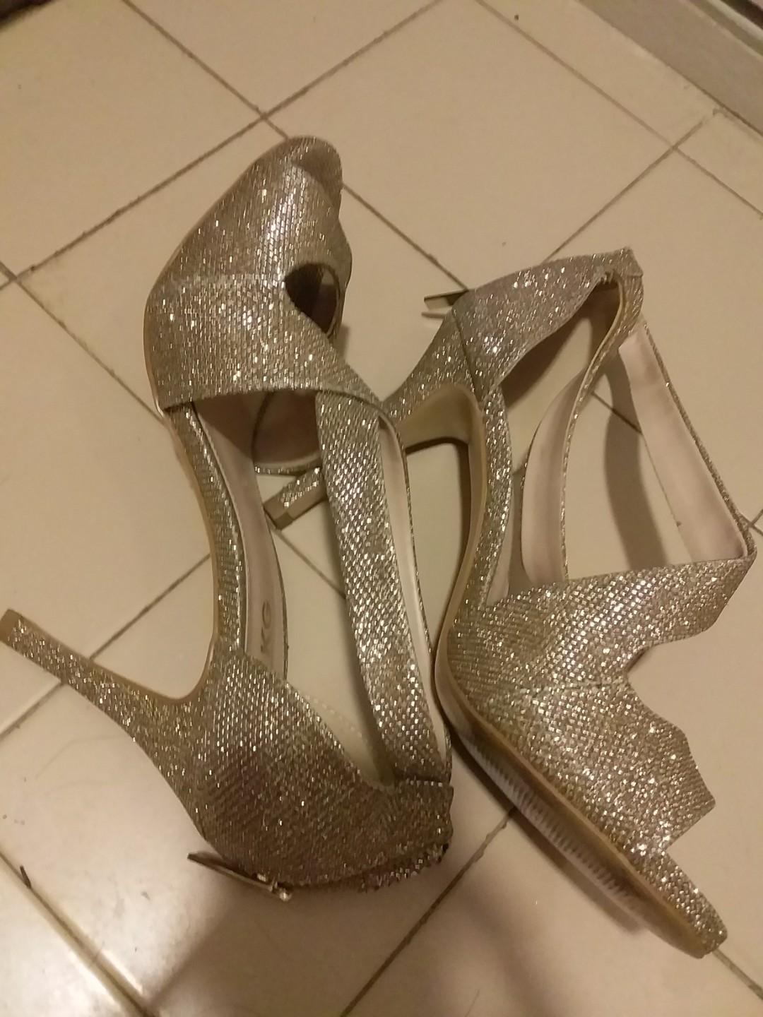 Miss KG gold glitter heels good as new 