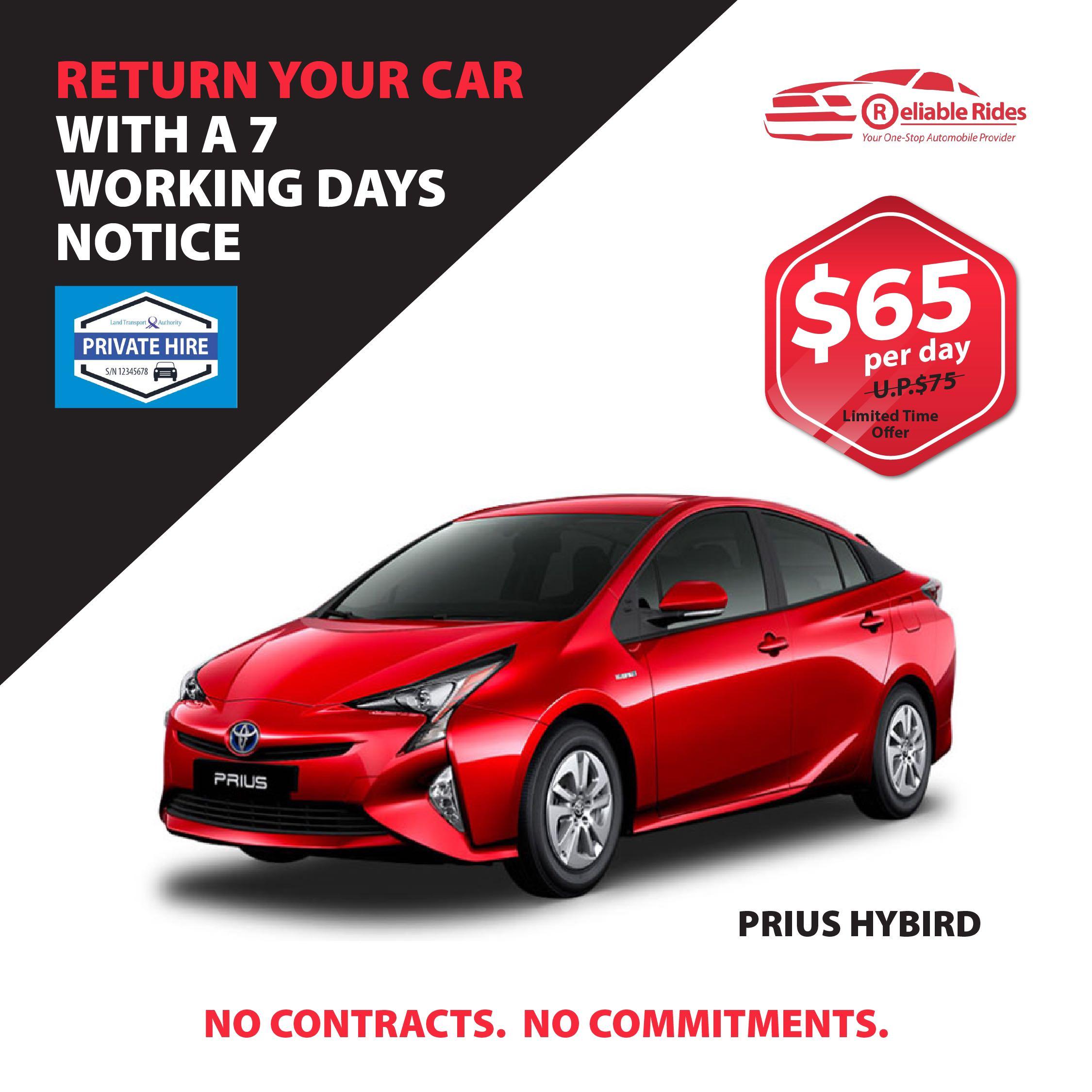 No Contract Toyota Prius 1 8a Hybrid Grab Car Rental Cars Vehicle Rentals On Carousell