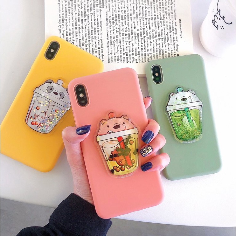 [PO] We Bare Bears Bubble tea phone case