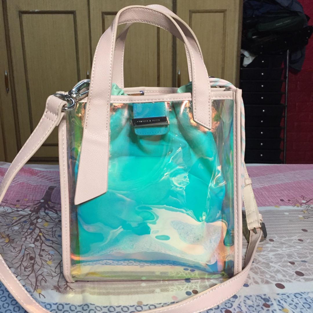 Charles and keith clear outlet bag
