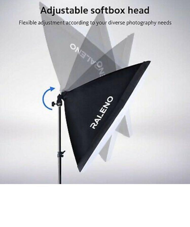 RALENO Softbox Photography Lighting Kit 20"X28" Photography Continuous
