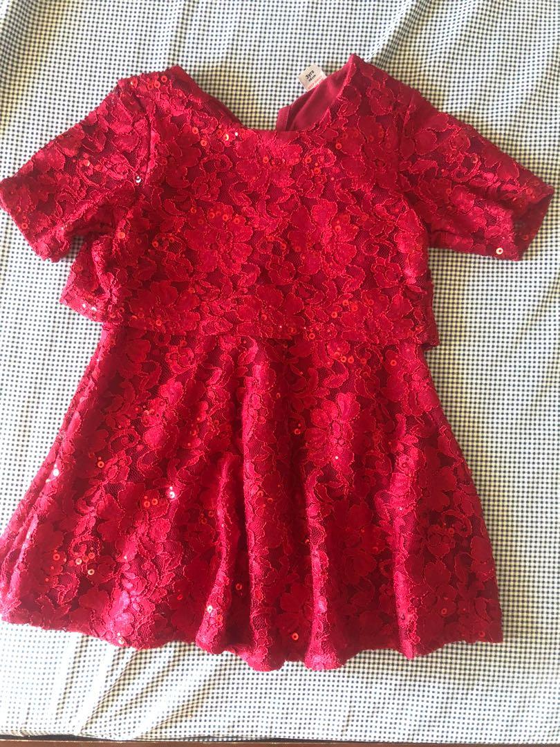 sequence red dress