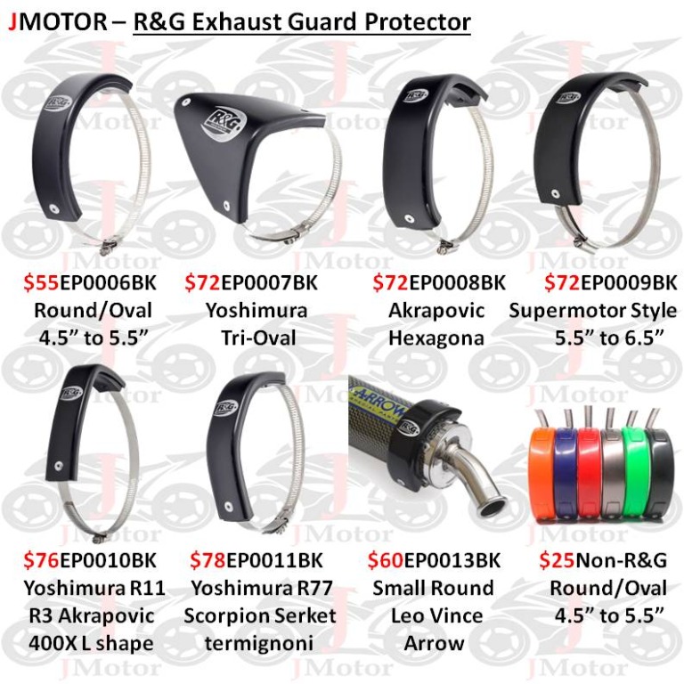 RG Exhaust Guard Protector, Motorcycles, Motorcycle Accessories on  Carousell