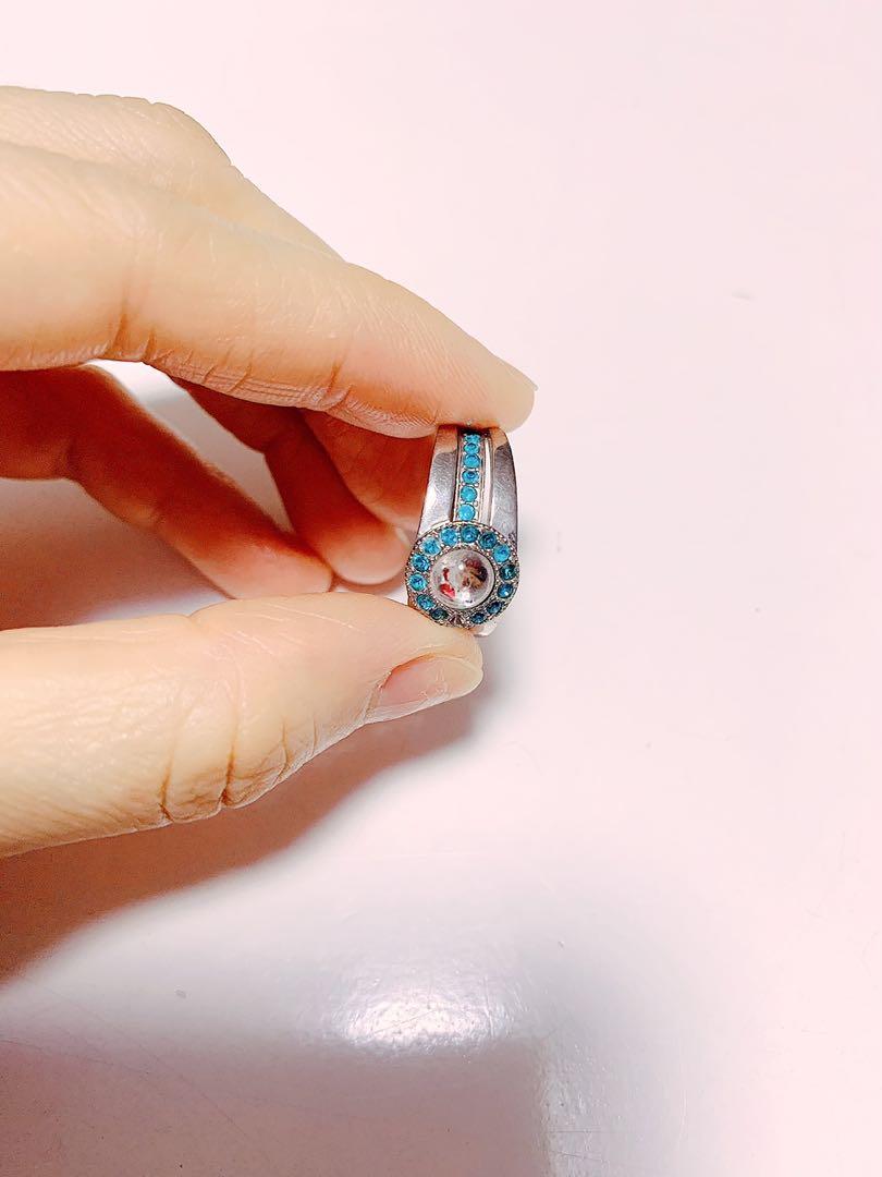 Ring (Category: Rings) located in Singapore. Submitted by 123.7712 (Listing ID 283548414, Image 4). Description: 100% authentic Christian Dior - Christian Dior by John Galliano light blue Crystal Ring in Silver plated metal. $50 Condition: 1 crystal dropped but still in good condition and shiny .