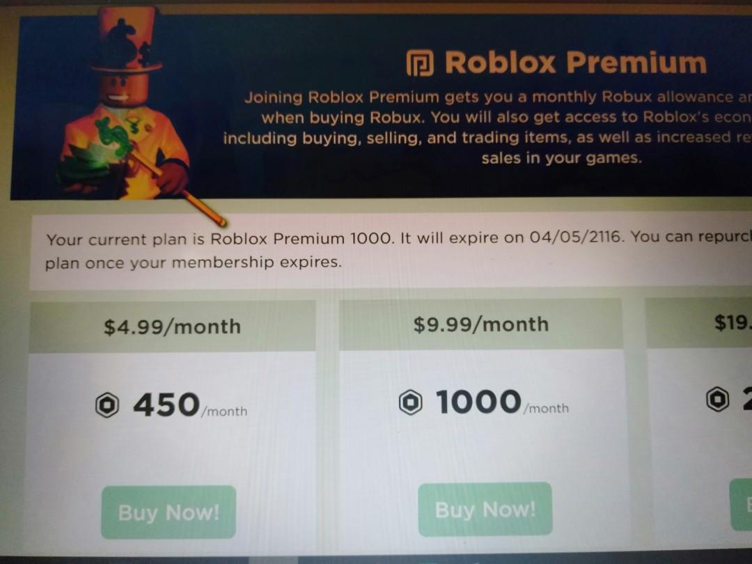 Buying Robux With Premium