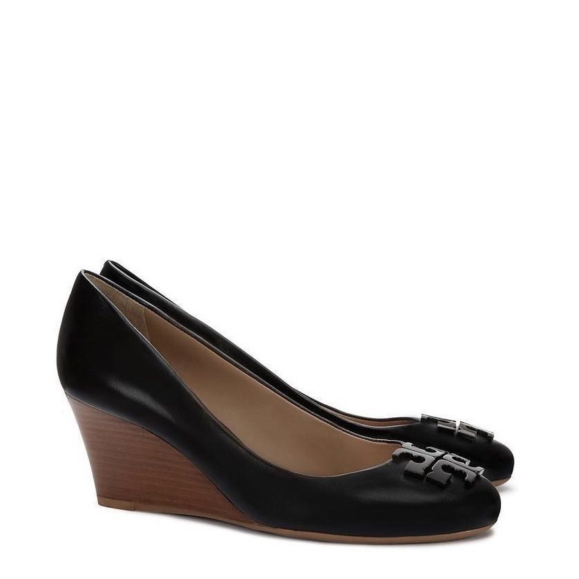 Tory burch lowell peep toe wedge hotsell