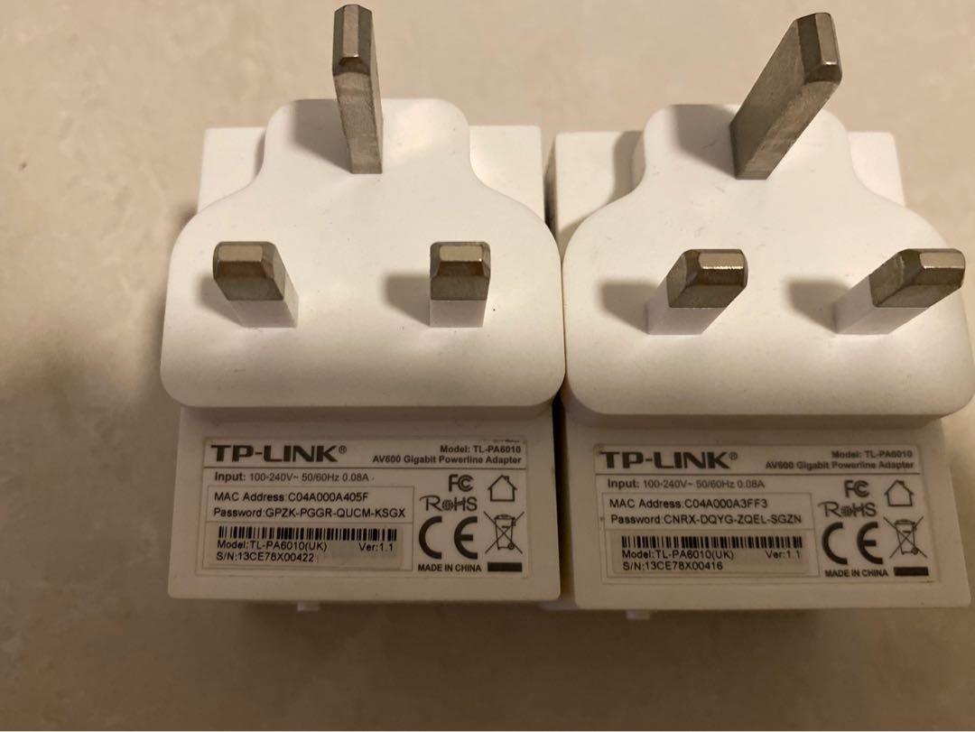 TP Link TL-PA6010 AV600 Gigabit Powerline Adapter kit, Computers & Tech,  Parts & Accessories, Networking on Carousell