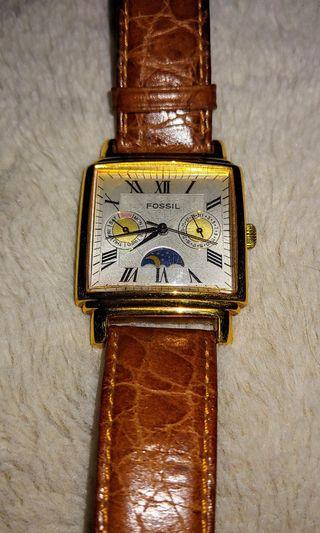 super rare 90s vintage fossil moonphase watch