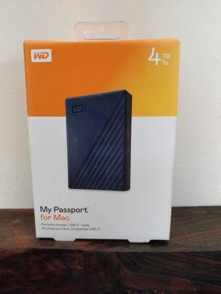 WD my passport 4TB portable external hard drive HDD