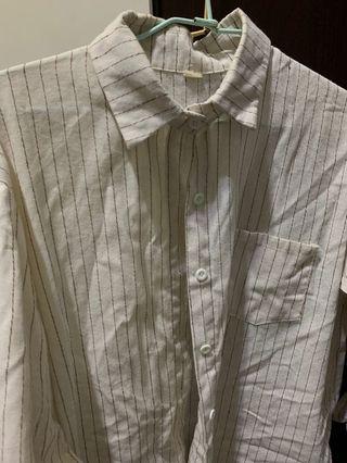 文青條紋襯衫
