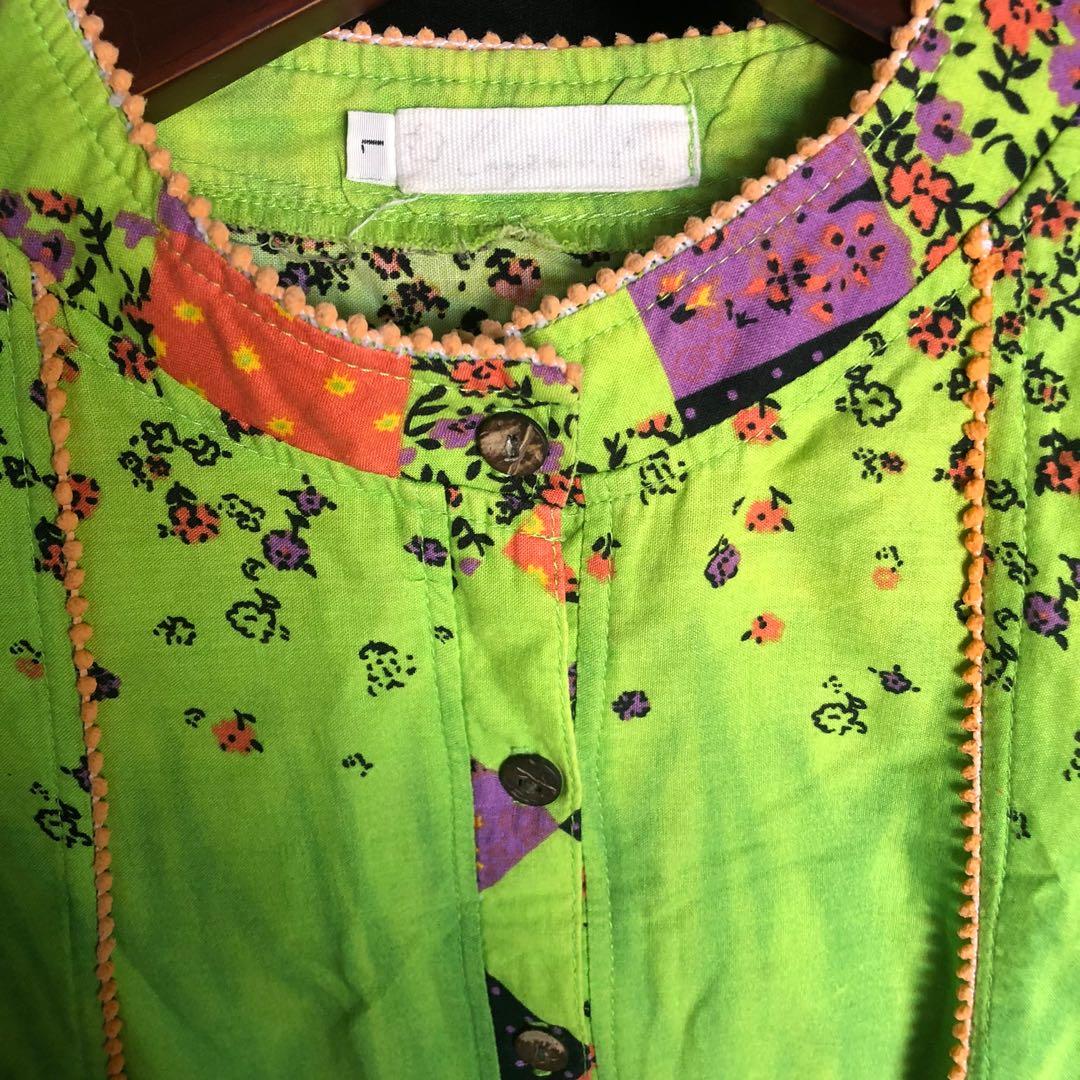Blouse Batik Hijau Tunik Fesyen Wanita Pakaian Wanita Atasan Di Carousell