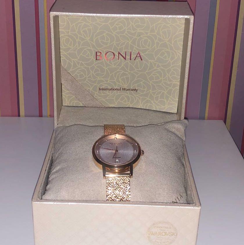 Bonia watch rose gold store