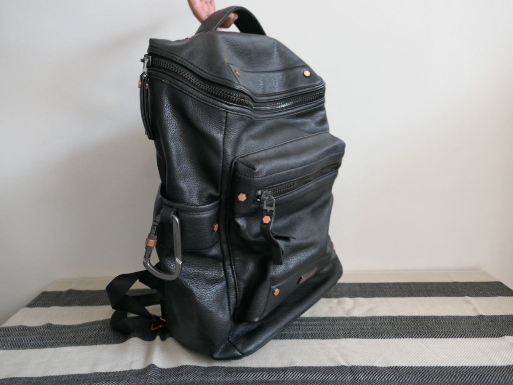 Calvin klein outlet leather backpacks
