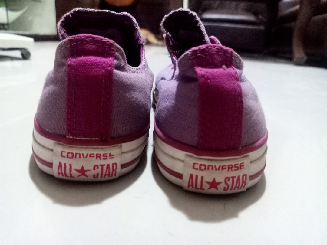 purple slip on converse