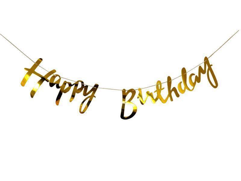 Cursive happy birthday banner, Hobbies &amp; Toys, Stationery &amp; Craft ...