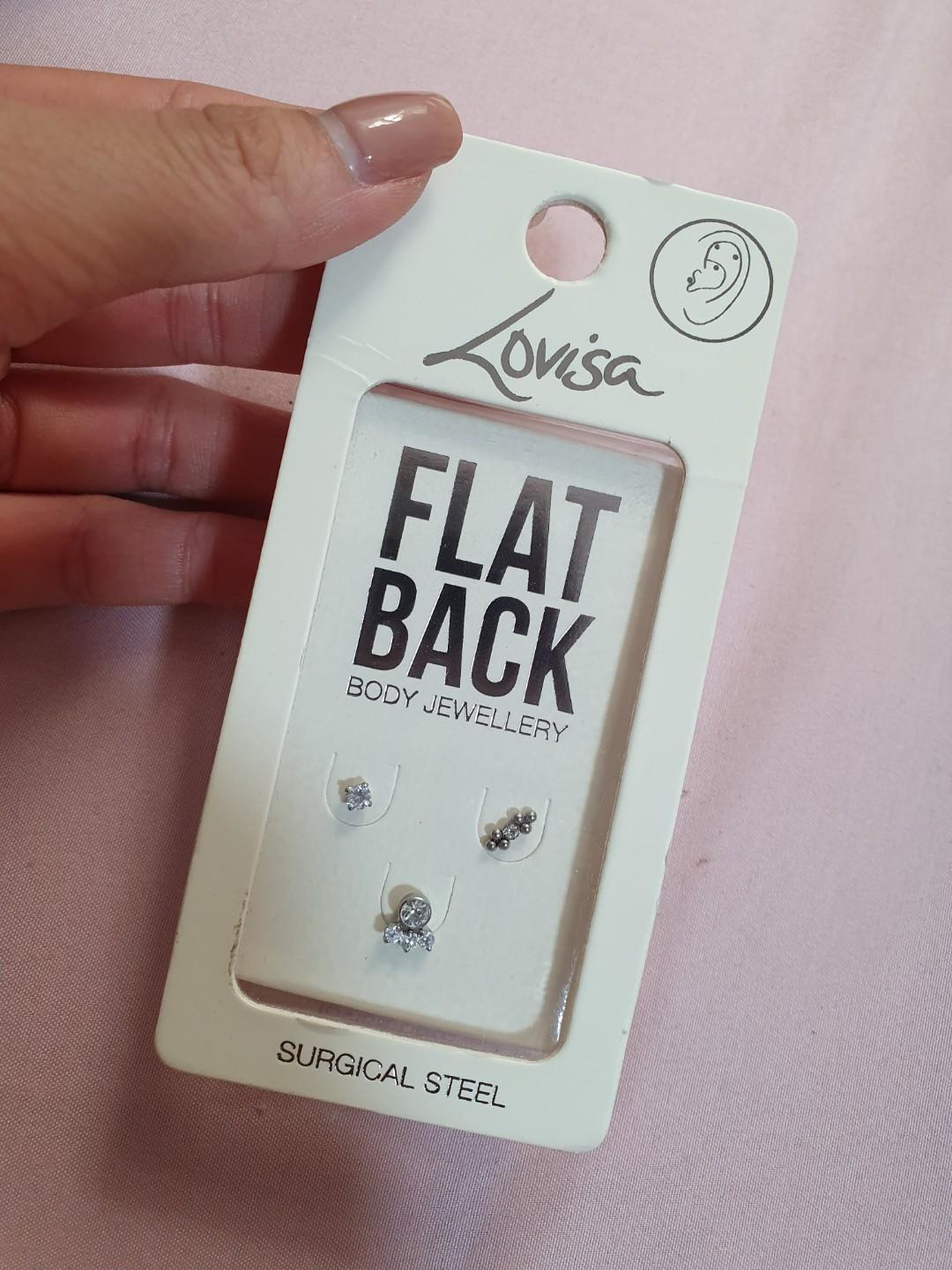 Lovisa flat cheap back earrings