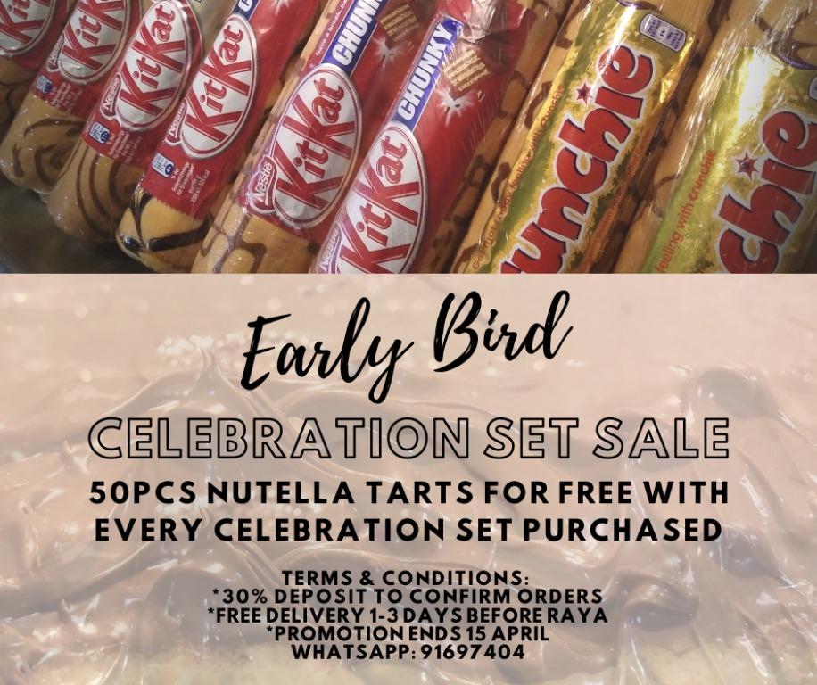 Free nutella tarts with purchase of Nutella Rolls Raya 2020, Food ...