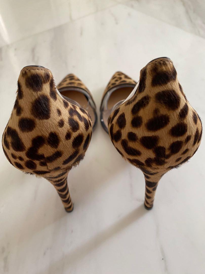 Gianvito Rossi Leopard Print Plexi Pumps Women s Fashion