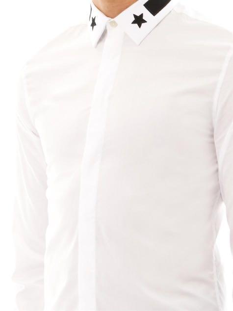 Givenchy black star collar shirt top