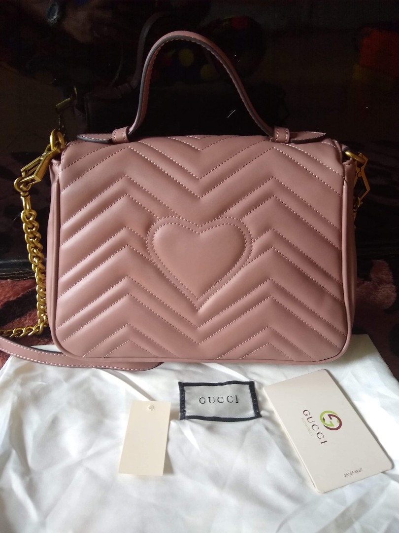 Gucci Marmont Nude leather ladies bag