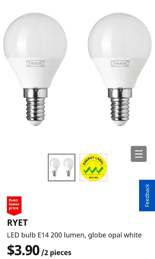 ikea fado 17cm table lamp with e14 led bullb furniture home living lighting fans lighting on carousell