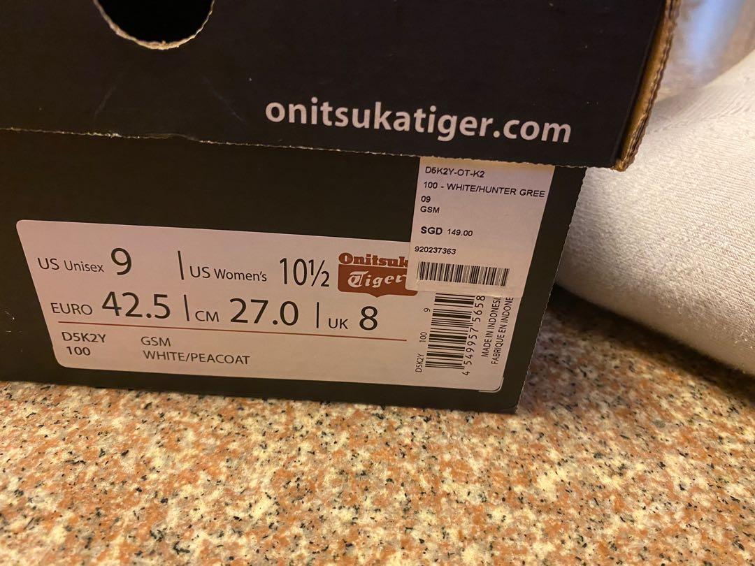 Onitsuka Tiger white sneaker (Category: Sneakers) located in Singapore. Submitted by llie80 (Listing ID 283697815, Image 1). Description: Shoe condition 9/10,only wore a few times,can nego if collect under my block.Only wore a few times.