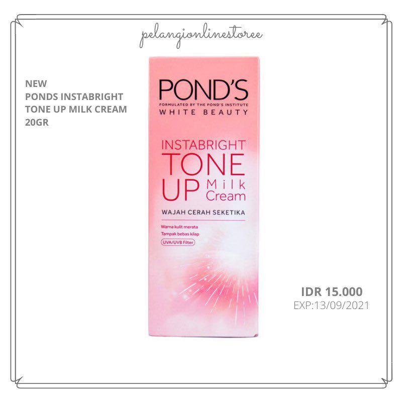 Ponds Instabright Tone Up Milk Cream 20gr, Kesehatan & Kecantikan, Rias