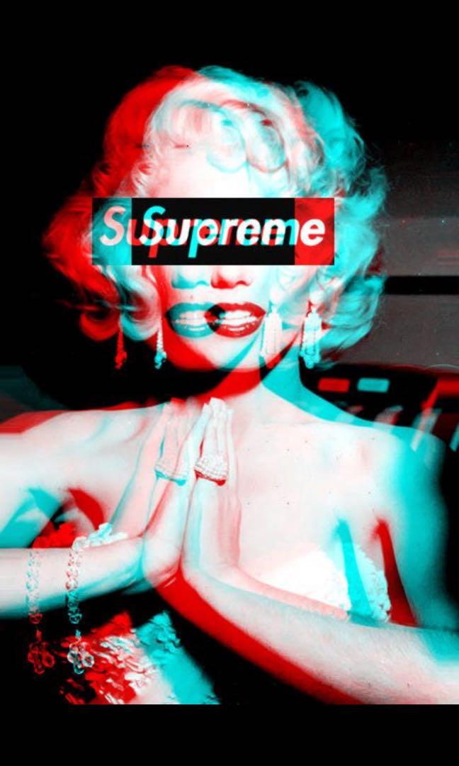 Supreme X Marilyn Monroe wall art