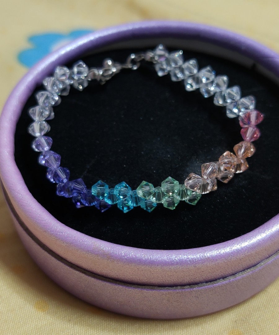 Rainbow swarovski bracelet store