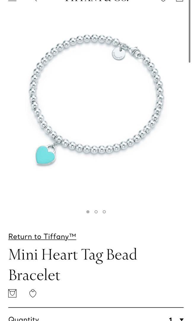 Mini Heart Tag Bead Bracelet 
