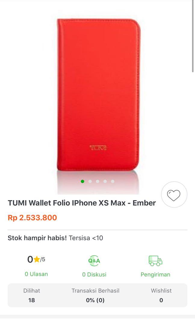 Tumi Case Wallet Folio For iPhone Xs max Telepon Seluler Tablet