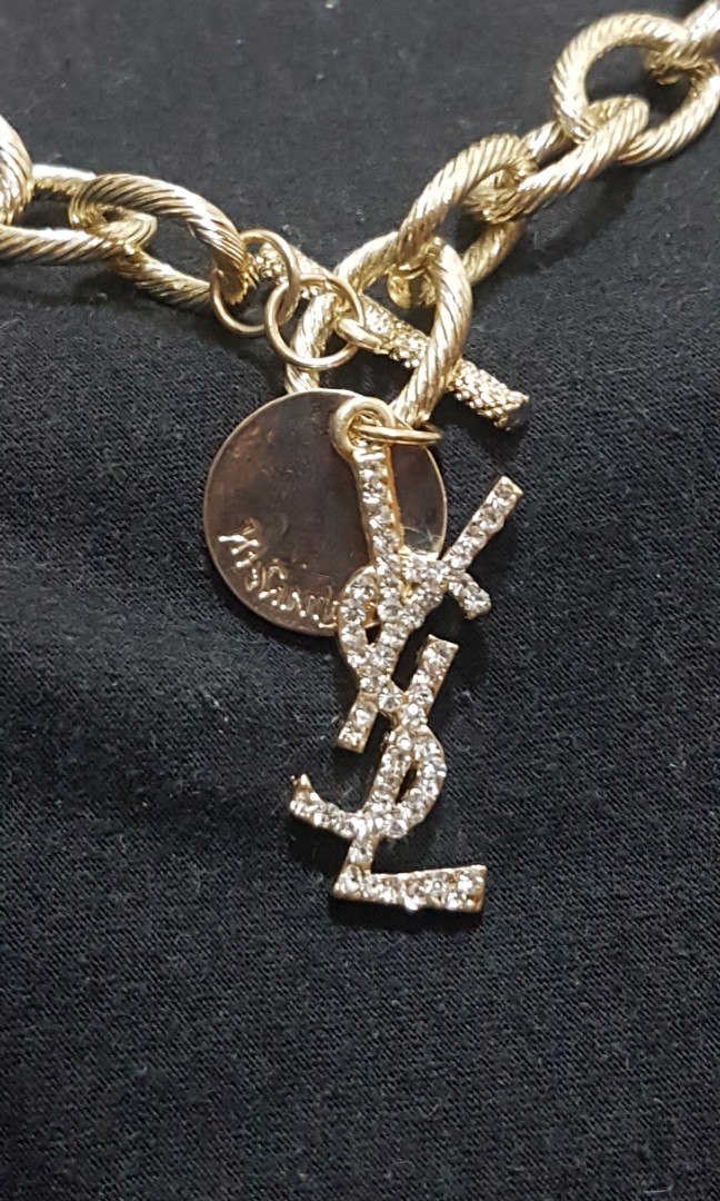 VINTAGE YSL CHAIN CHARM NECKLACE