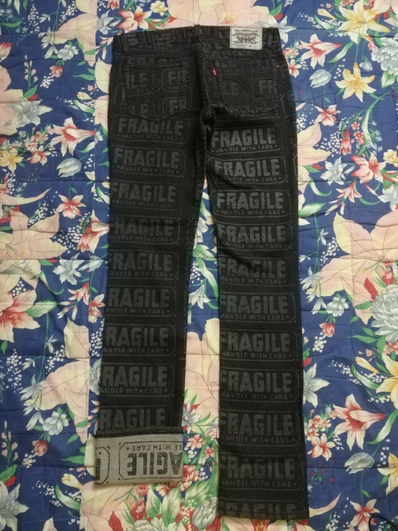 Warhol Factory x Levis Andy Warhol Fragile Print Denim, Men's Fashion,  Bottoms, Jeans on Carousell