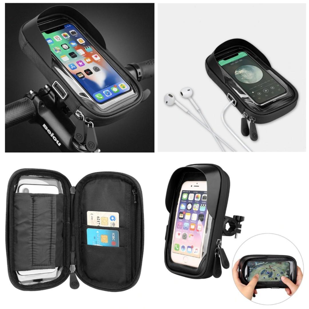 Waterproof Bike Bicycle Phone Mount Bag Case Motorcycle Handlebar
