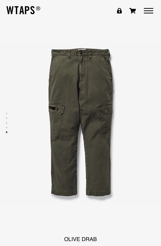 Wtaps 20ss jungle Skinny trousers Size 4 Olive Drab, 男裝, 褲 