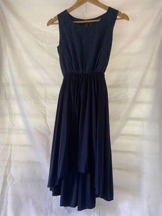 Navy blue lacy dress