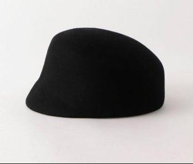 終極減價 日牌 UNITED ARROWS green label relaxing 黑色絨帽子
