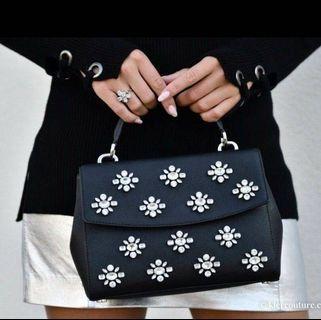 Michael Kors Ava Small Crossbody Leather Bag Ultra Black Color