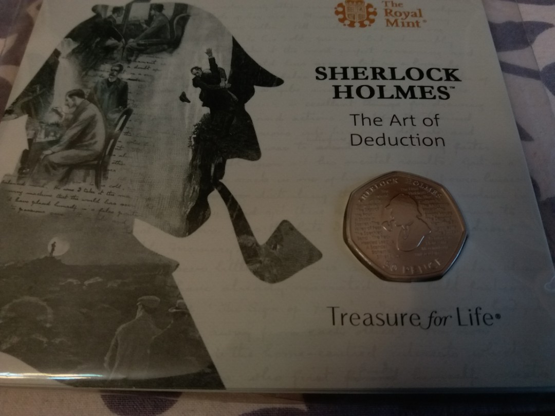 《英國皇家鑄幣廠》Sherlock Holmes 2019 UK 50p Brilliant Uncirculated Coin