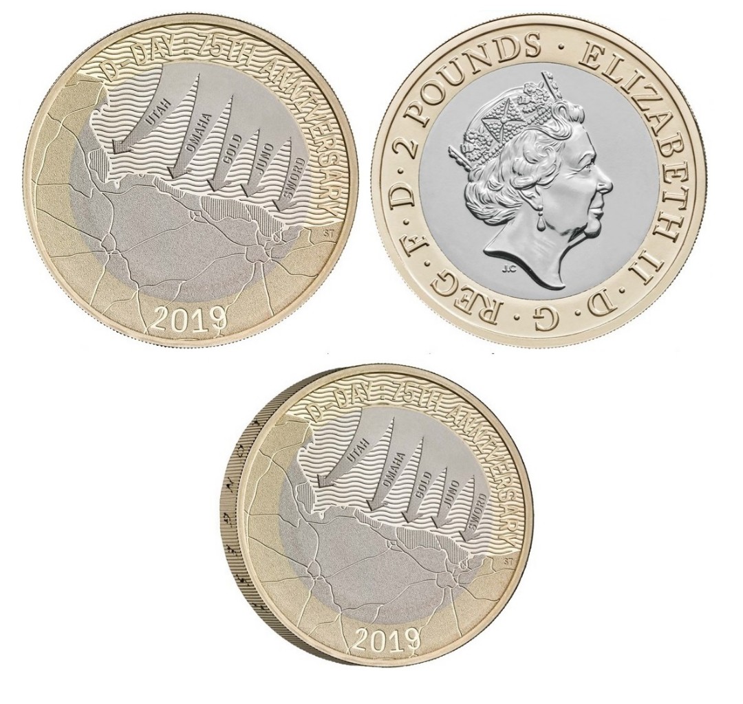 《英國皇家鑄幣廠》2019 D-Day UK £2 Brilliant Uncirculated Coin